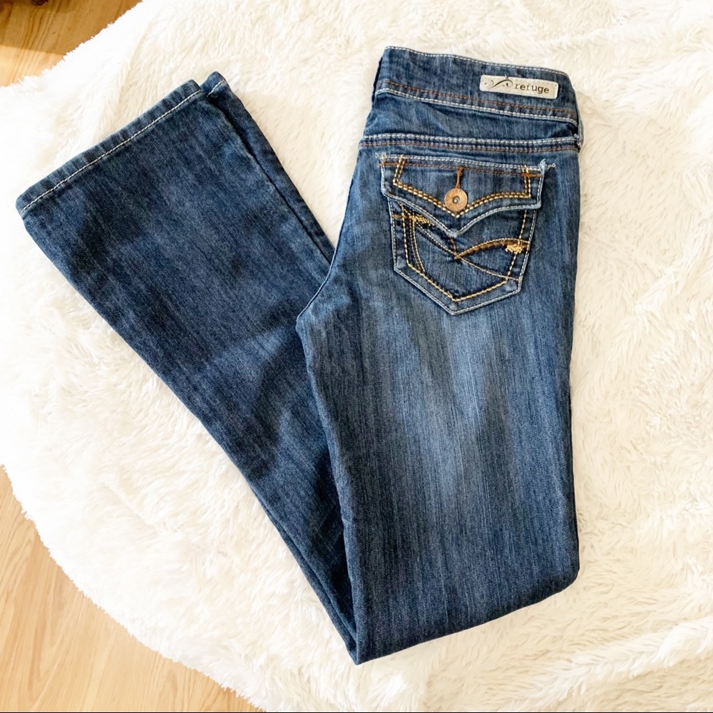 Refuge KnockOut Skinny Boot Cut Stretch Jeans 4Reg